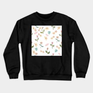 Floral Pattern Crewneck Sweatshirt